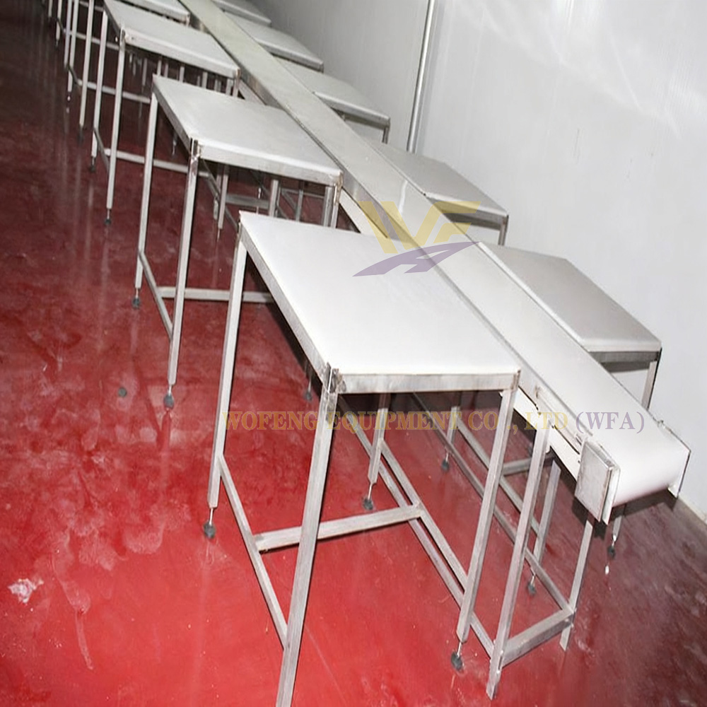 Slaughterhouse Deboning Belt Conveyor Table With Conveyor For Cut Abattoir